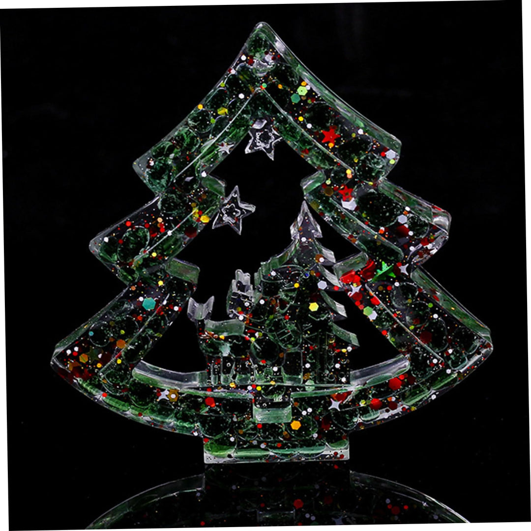 Olivenorma Natural Crystal Gravel Resin Christmas Tree Decoration - image 12