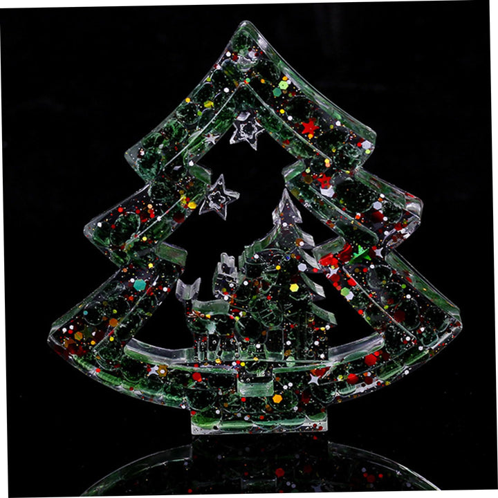 Olivenorma Natural Crystal Gravel Resin Christmas Tree Decoration - image 12