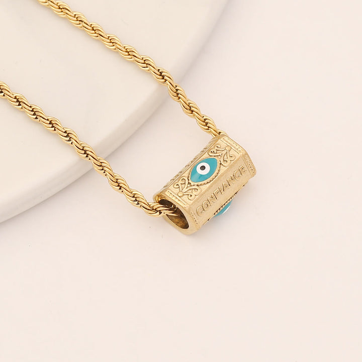 Olivenorma Turquoise Evil Eye Cross Pendant Necklace - Evil Eye&CONFIANCE - image 3