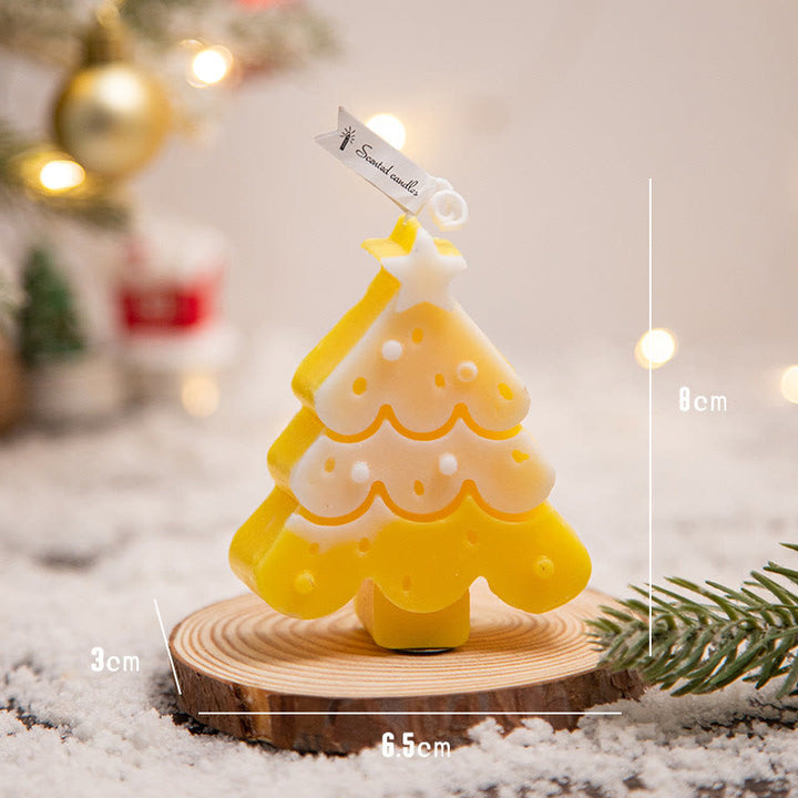 Olivenorma Christmas Atmosphere Snowflake Gingerbread Man Scented Candle - Christmas Tree # Yellow - image 3