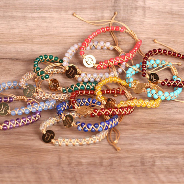 Olivenorma Zodiac Crystal Healling Balance Wrap Bracelet - image 25