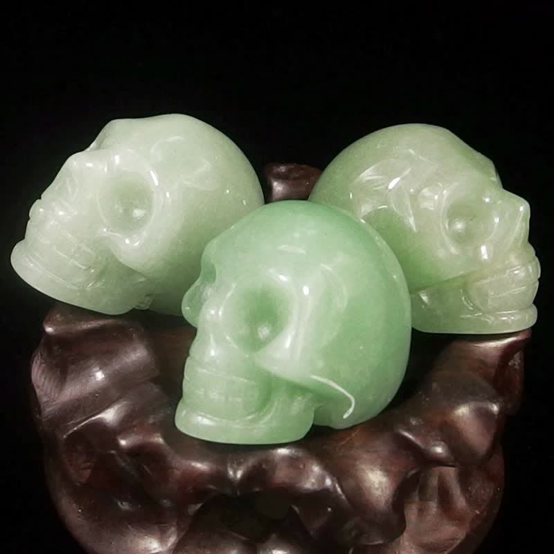 Olivenorma Green Aventurine Crystal Skull Decoration - image 1