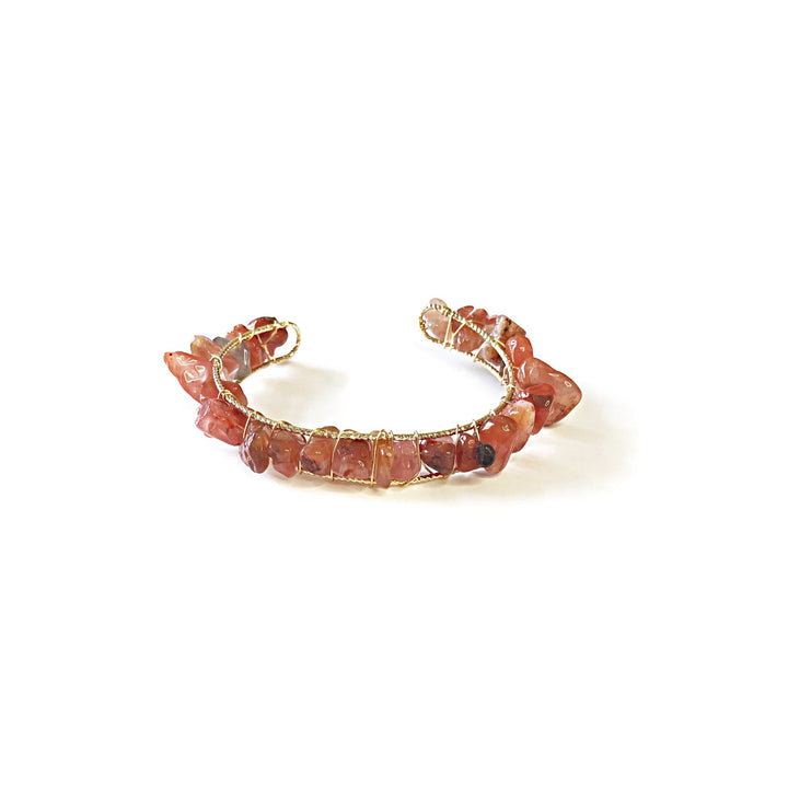 Olivenorma Natural Crystal Gravel Beads Wire Wound Bracelet - image 15