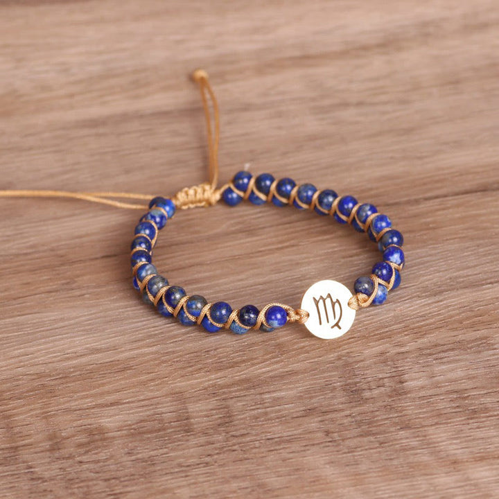 Olivenorma Zodiac Crystal Healling Balance Wrap Bracelet - Virgo&Lapis Lazuli - image 15