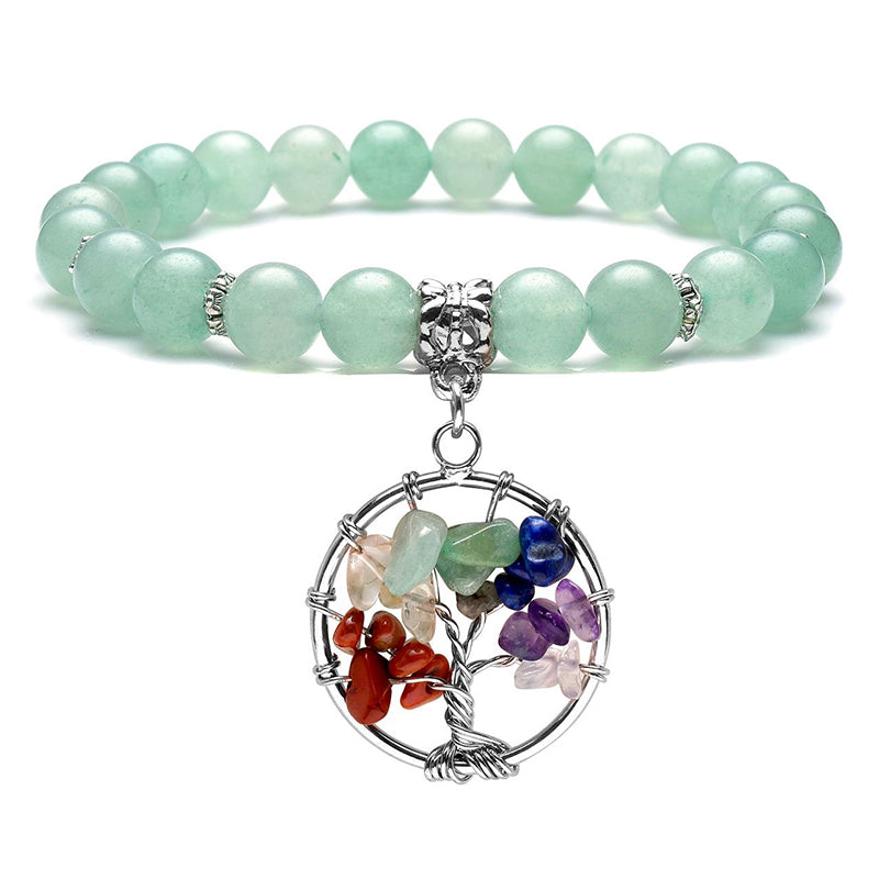 Chakra Tree Of Life Amethyst Bracelet - Green Aventurine - image 23