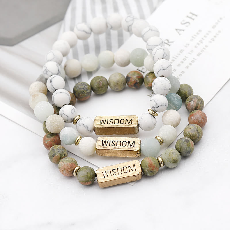 Olivenorma Natural Gemstone Wisdom Engraving Bracelet - image 13