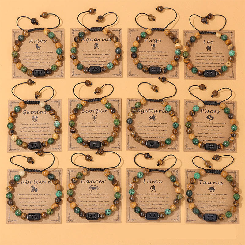 Olivenorma Natural Stone Zodiac Handwoven Bracelet - image 18