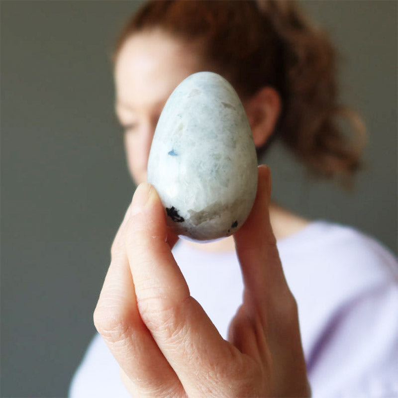 Easter Moonstone Tourmaline New Beginnings Crystal Egg - image 1