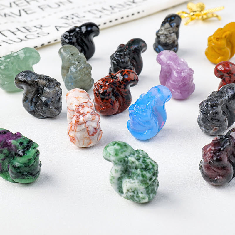 Olivenorma Natural Crystal Squirrel Carving Ornament Gemstone Decoration - image 37