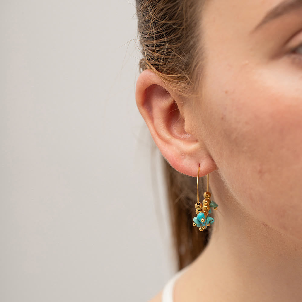 Olivenorma Natural Gravel Stainless Steel Earrings - image 12