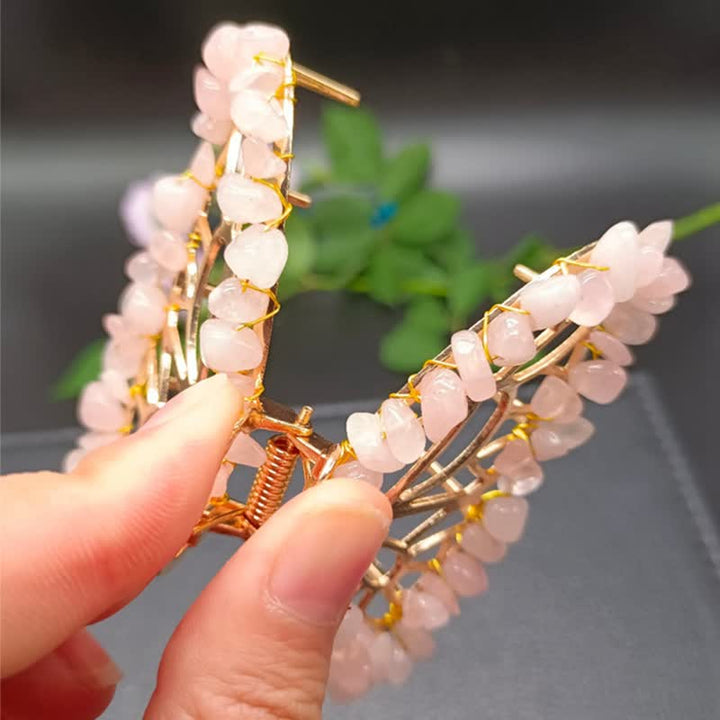 Amethyst Or Rose Quartz Butterfly Shape Hairpin - image 10