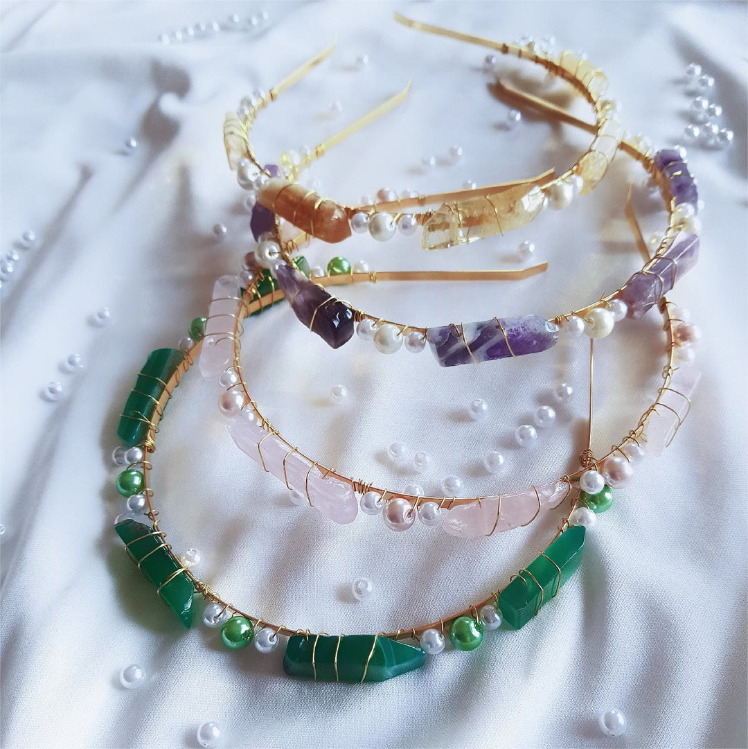 Olivenorma Citrine Amethyst With Pearl Crystal Crown - image 11