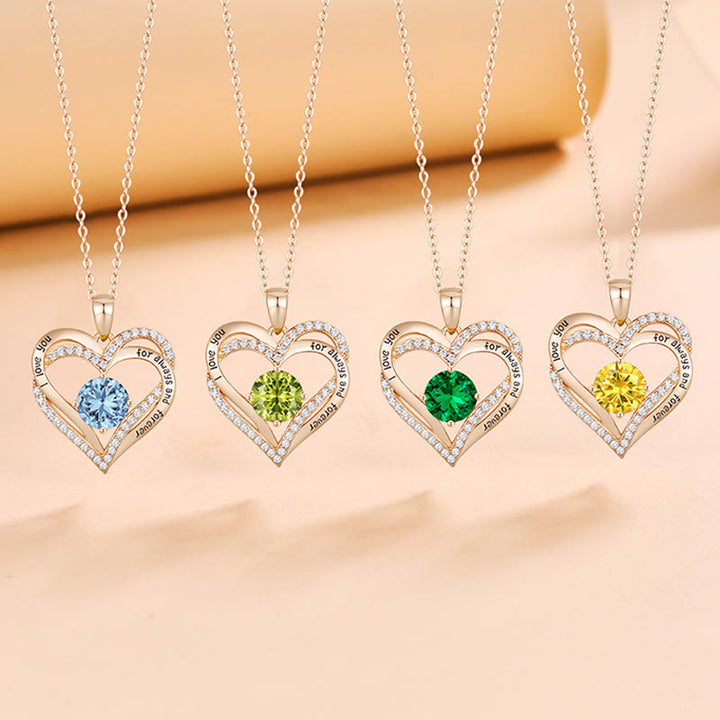 Olivenorma "I Love You Always and Forever" – Forever Love Birthstone Heart Necklace - image 47