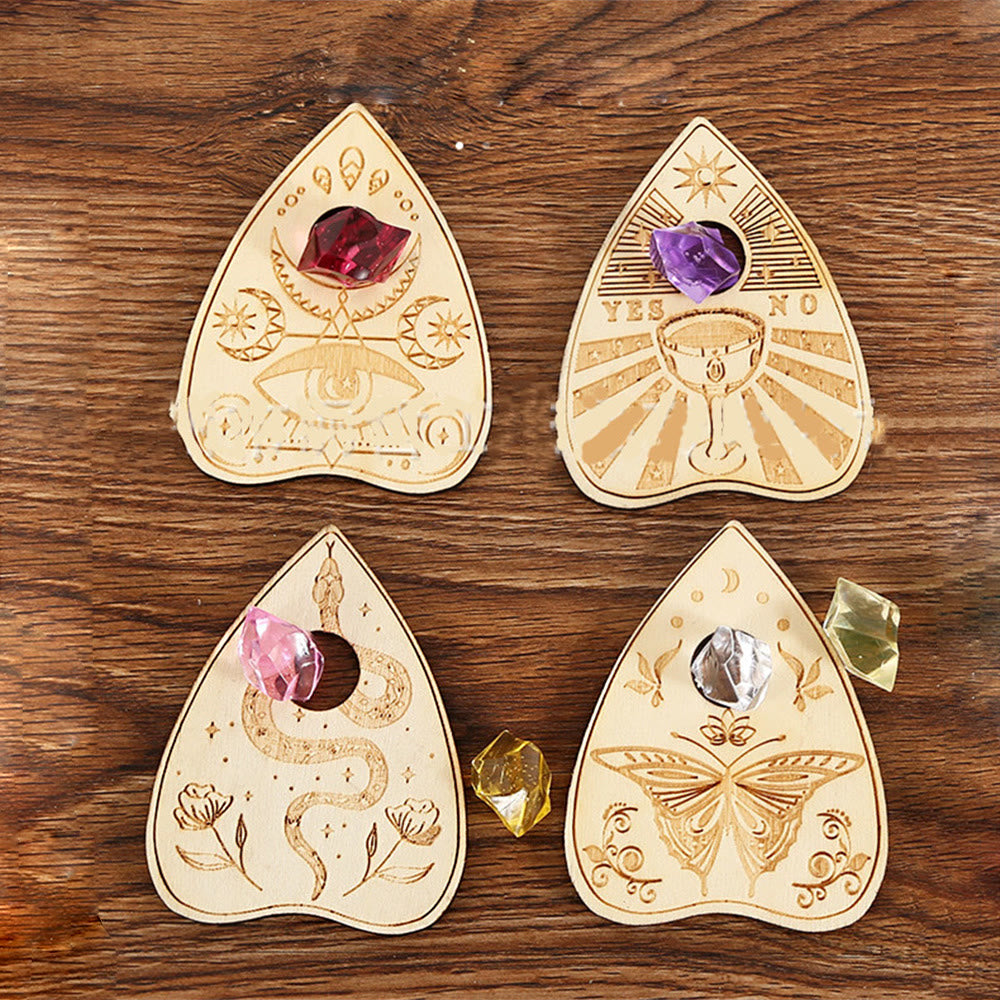 Olivenorma 4Pcs Crystal Ball Board Wooden Crystal Shelf - Wood Color - image 5