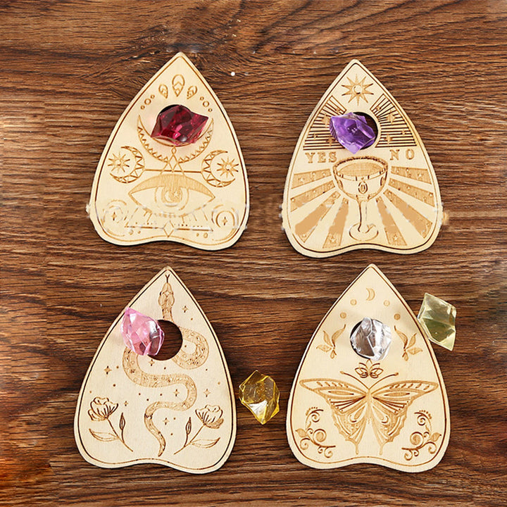 Olivenorma 4Pcs Crystal Ball Board Wooden Crystal Shelf - Wood Color - image 5
