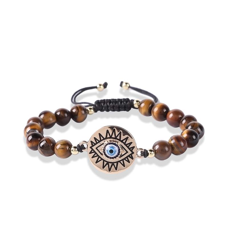 Tiger Eye Evil Eye Protection Bracelet - Tiger Eye - image 0