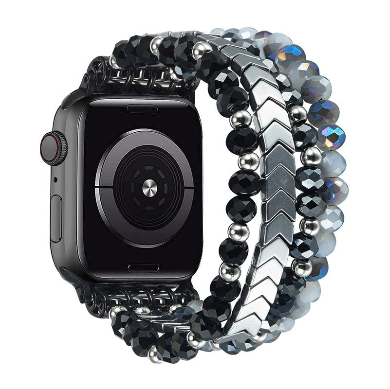 Olivenorma Alloy Arrow Crystal Beaded Watch Strap Bracelet - image 1