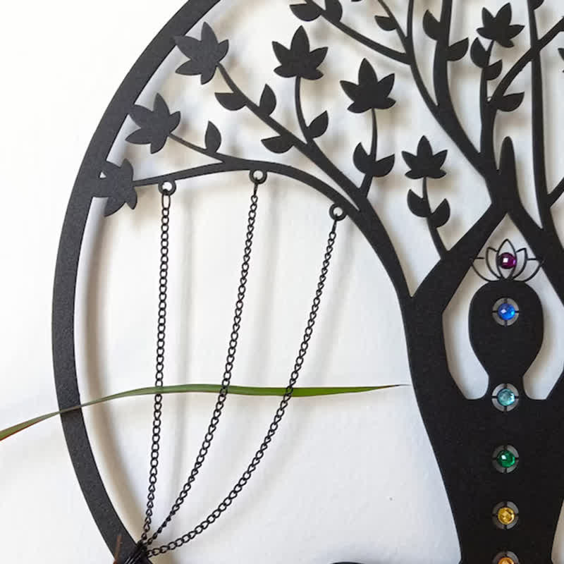 Olivenorma Tree of Life Lotus Chakra Metal Wall Decor - image 2