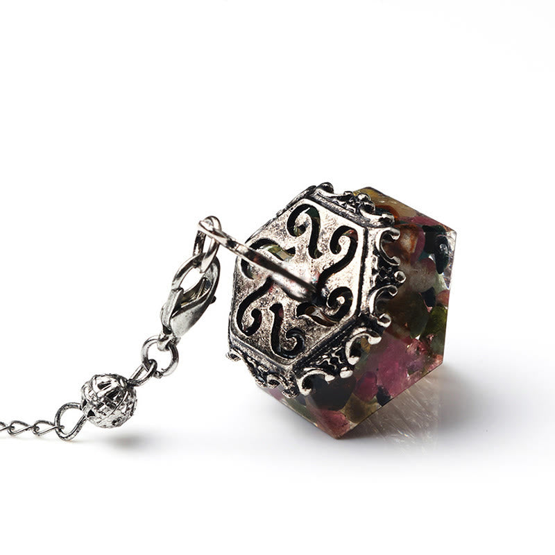 Olivenorma Natural Crystal Geometric Tree of Life Pendulum - image 21