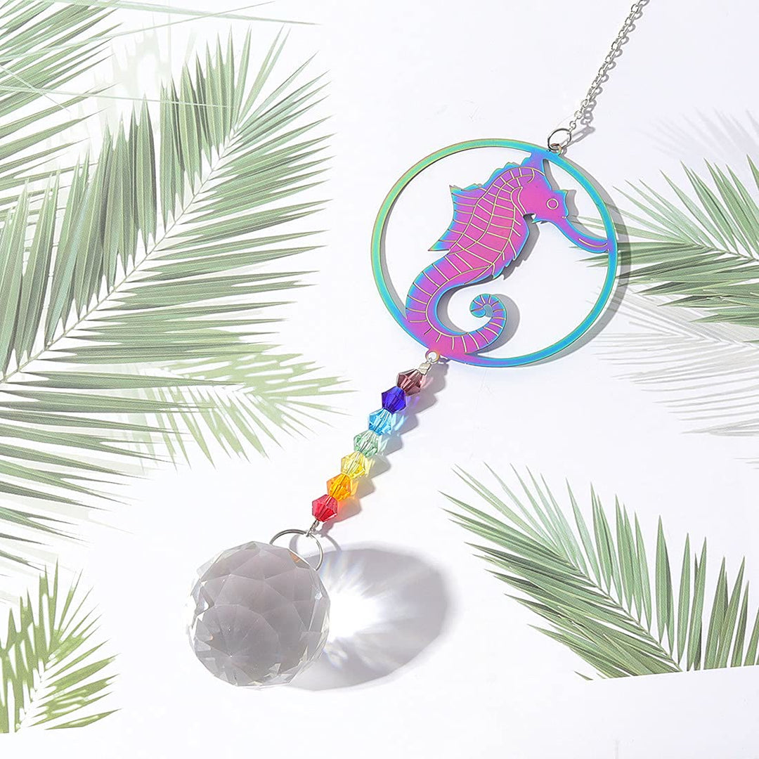 Olivenorma Clear Crystal Hanging Chakra Beads Wind Chime Suncatcher - image 8