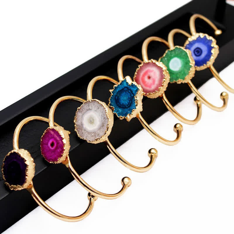 Irregular Sunflower Natural Gemstone Bracelet - image 0