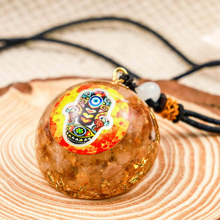 Sun Stone Romance Hamsa Necklace - image 1