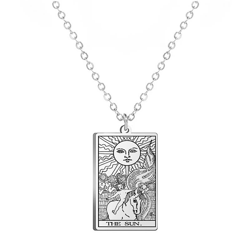 Olivenorma Stainless Steel Tarot Necklaces - THE SUN - image 6