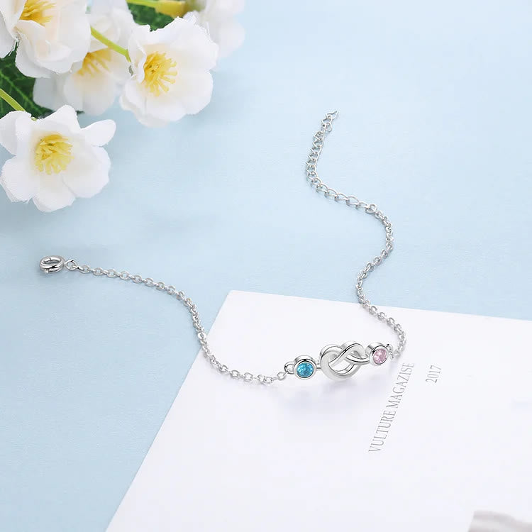 Olivenorma Personalized Heart 2-5 Birthstones Bracelet - image 6