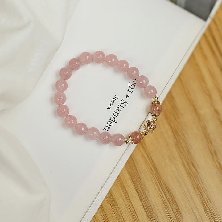 Strawberry Quartz Love Gemstone Bracelet - image 2