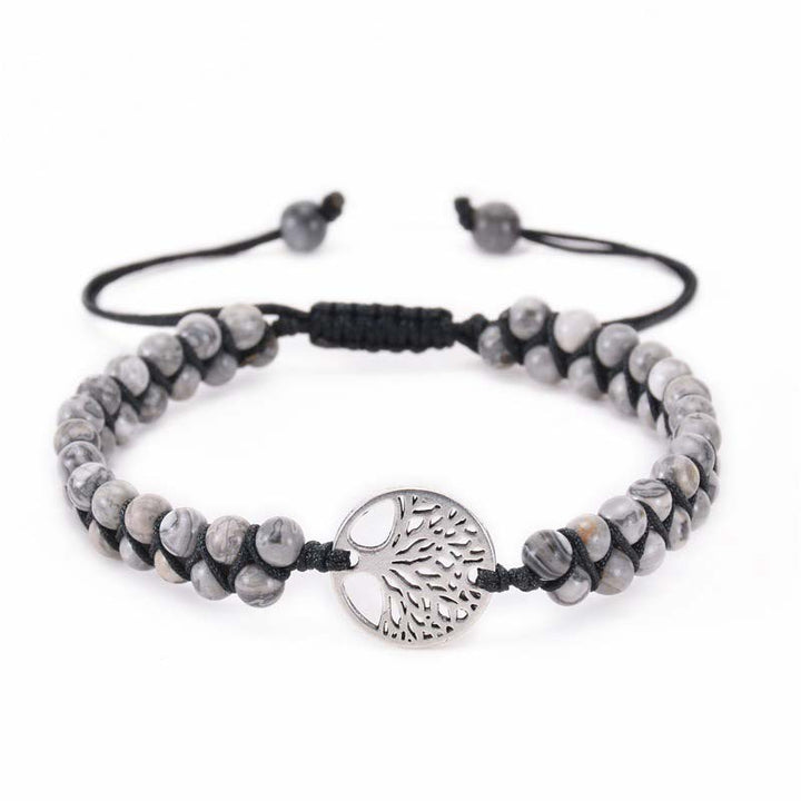 Olivenorma Tree of Life Natural Crystal Double Braided Bracelet - Labradorite - image 22