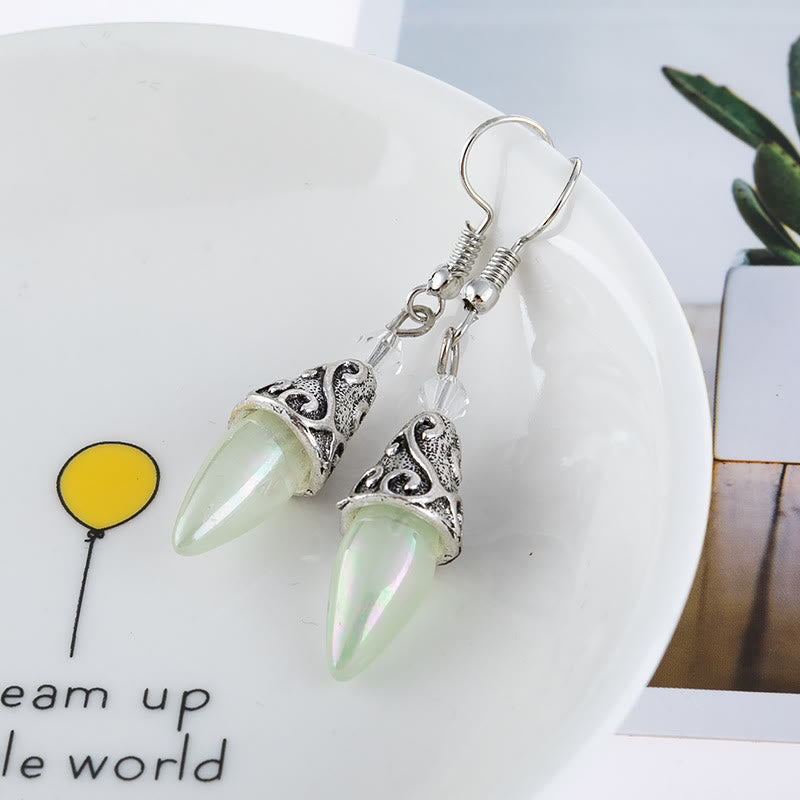 Olivenorma Hook Royal Style Moonstone Dangle Earrings - image 5