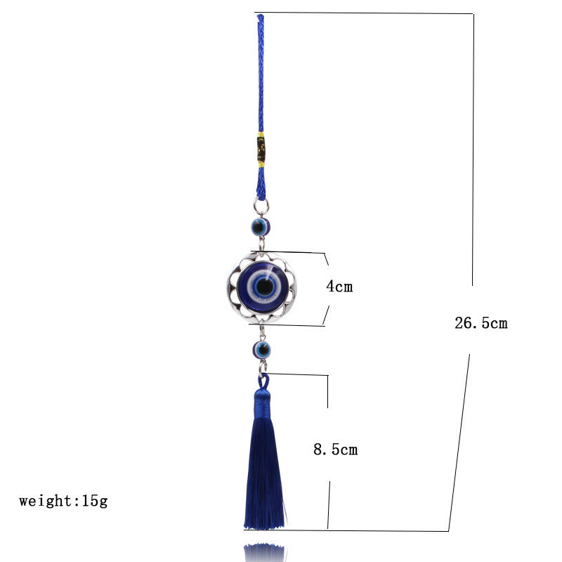Olivenorma Blue Evil Eye Tassel Car Ornament - image 3