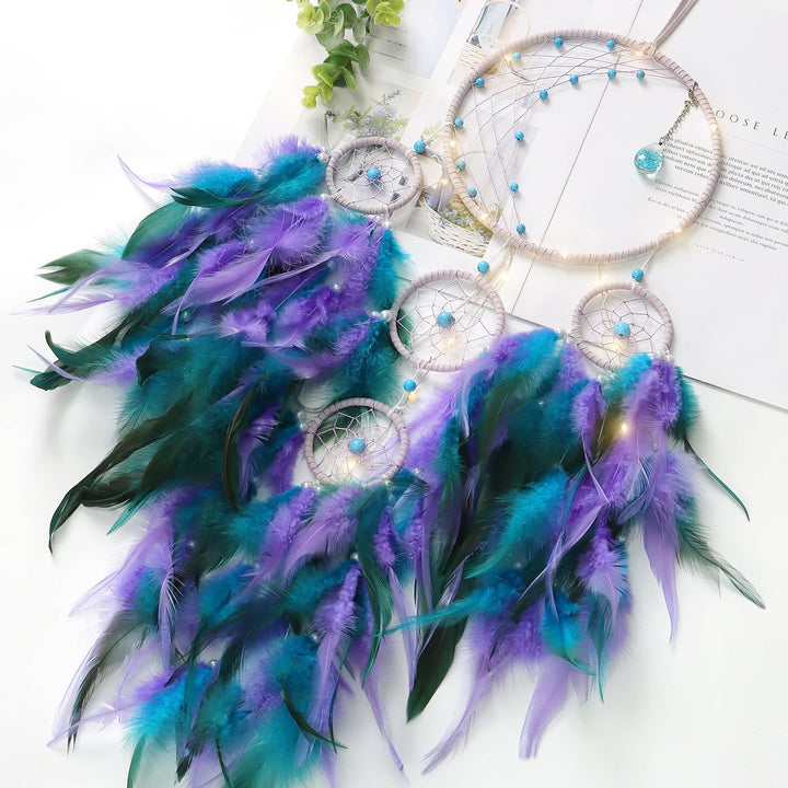 Olivenorma Half Circle Moon Decor With Lights Dream Catcher - image 2