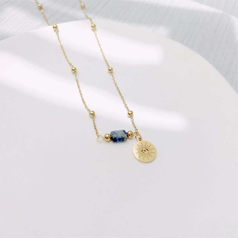 Olivenorma Natural Blue Sodalite Evil Eye Bracelet Earring Necklace - Necklace - image 1