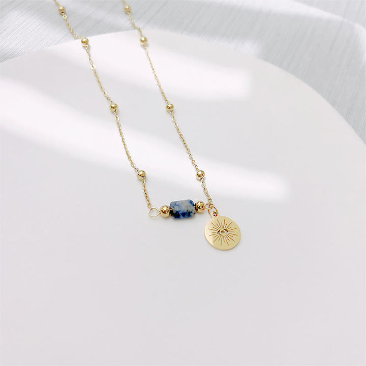 Olivenorma Natural Blue Sodalite Evil Eye Bracelet Earring Necklace - Necklace - image 1