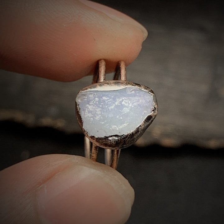 Olivenorma Natural Irregular Raw Stone Twelve Birthstone Adjustable Ring - image 17