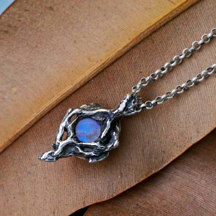 Olivenorma Moonstone Flame Drop Pendant Necklace - image 4