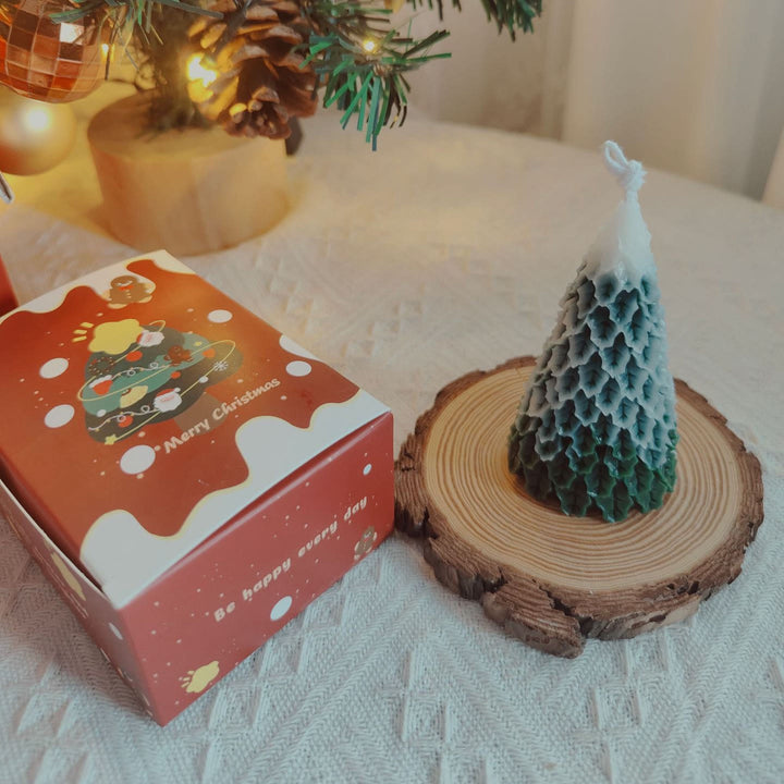 Olivenorma Carved Christmas Tree Candle - Small Larch-5*10cm - image 4