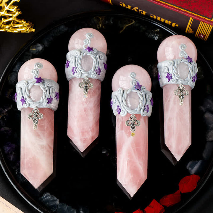  Olivenorma Natural Rose Quartz Crystal Wands - image 3