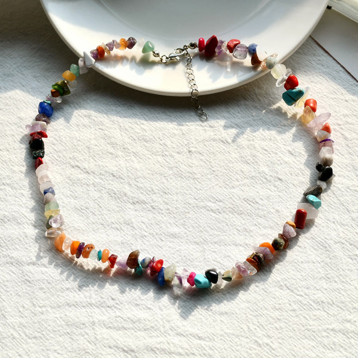 Olivenorma Irregular Shaped Polished Crystal Stone Necklace - image 33