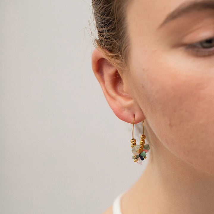 Olivenorma Natural Gravel Stainless Steel Earrings - image 2