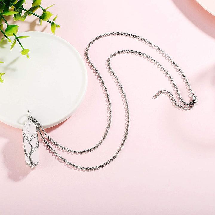 Olivenorma Crystal With Tree Of Life Gemstone Necklace - image 14