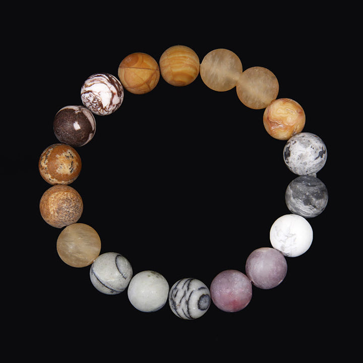 Olivenorma Frosted Natural 10mm Beads Planet Bracelet - Saturn - image 11
