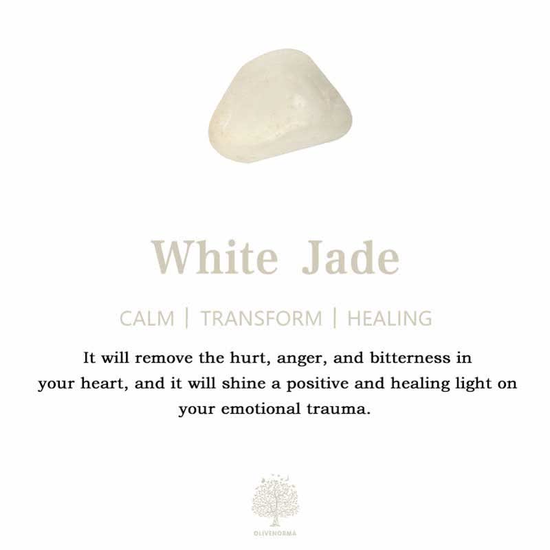 Olivenorma White Jade With Black Tourmaline Leaf Orgone Pyramid  - image 5