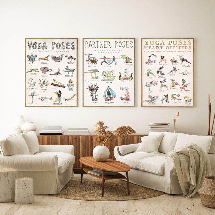 Olivenorma Yoga Partner Pose Heart Openers Poster - image 0