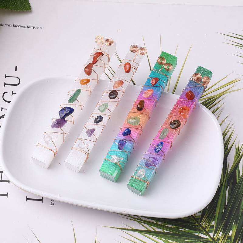 Olivenorma Chakra Moroccan Plaster Crystal Wands - image 12