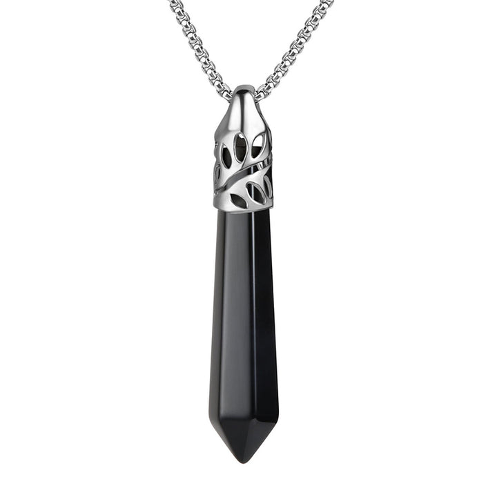 Crrystal Bullet Protection Gemstone Necklace - Obsidian - image 18