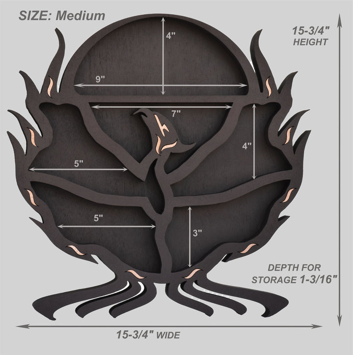 Olivenorma Phoenix Shaped Wall Decoration Handmade Crystal Stand - image 3
