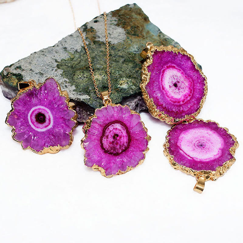 Olivenorma Natural Crystal Geode Pendant - image 17