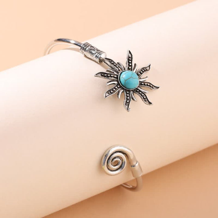 Retro Sunflower Turquoise Creative Bracelet - image 5